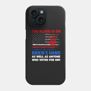 Joe Biden Has Blood On His Hands Anti Biden Bring Trump Back Retro Phone Case