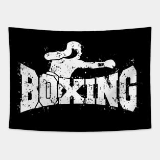 Boxing with Boxer - Vintage Style Tapestry