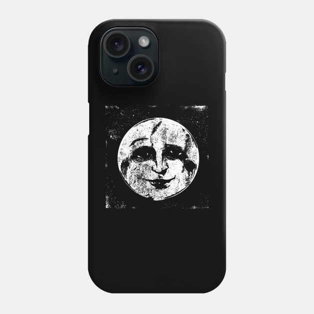 Man in the moon illustration Phone Case by JDawnInk