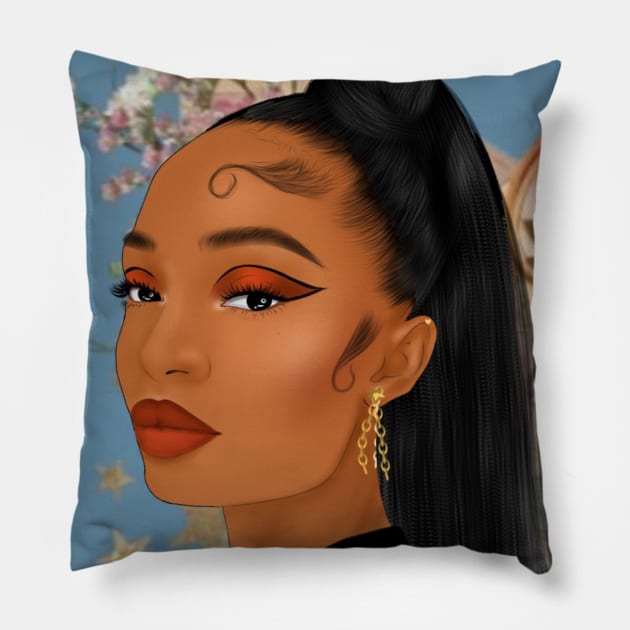 Yara Shahidi fan art Pillow by Ahyor