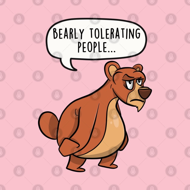 Bearly tolerating people... by LEFD Designs