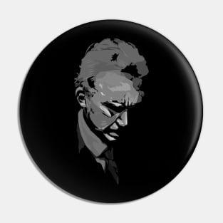 Jordan B. Peterson Grey on Black Portrait Pin