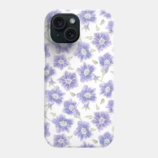 Pretty Violet Gentain Floral Pattern Phone Case