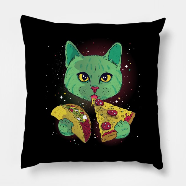 Food over space Pillow by Space heights