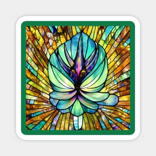 Stained Glass Lily Magnet