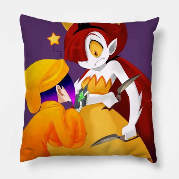 SVTFOE - Sid and Hekapoo Pillow by Reddanmanic