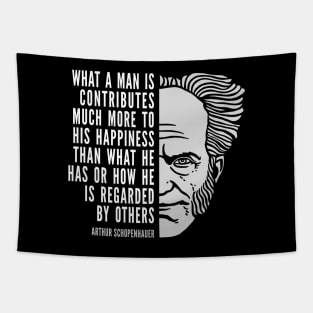 Arthur Schopenhauer Inspirational Quote: What A Man Is Tapestry