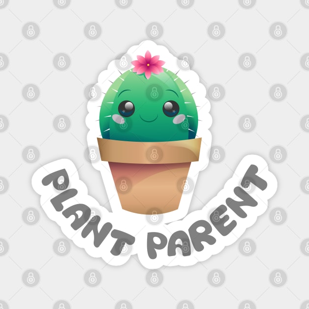 Plant Parent Cactus Magnet by spookpuke