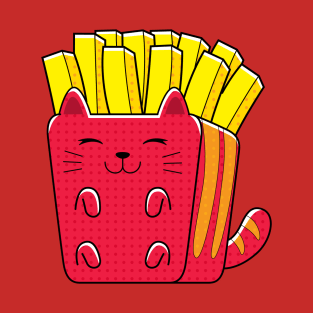 Cute Cat Fries T-Shirt