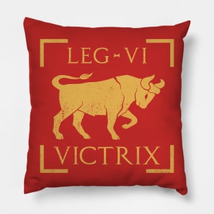 Legio VI Victrix Bull Emblem Roman Legion Pillow