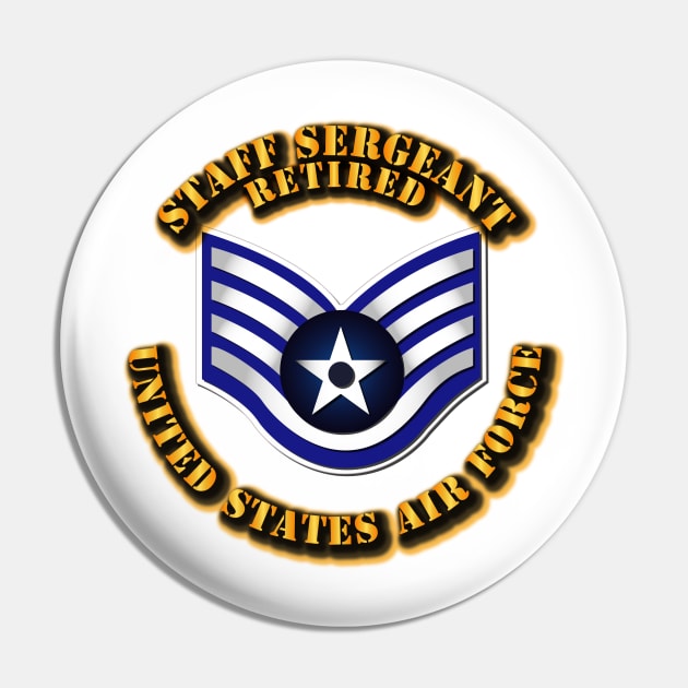 USAF - Staff Sergeant (E5) - Retired Pin by twix123844