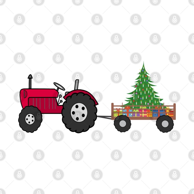 Christmas Tractor by KarwilbeDesigns