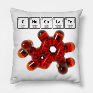 CHoCoLaTe and Theobromine Molecule Pillow