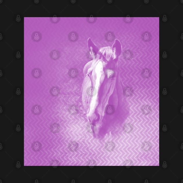 Horse emerging from the purple mist by hereswendy