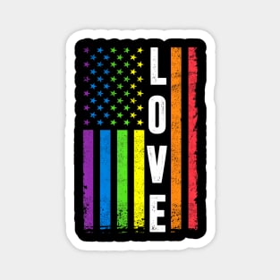 Gay Pride Men Women Lgbt Rainbow Flag Gay Love Magnet