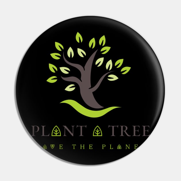 Plan a tree and Save the Planet Pin by Birding_by_Design