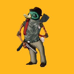 cyberpunk duck gangster in a mysterious pose, authoritative, judicious, cruel T-Shirt