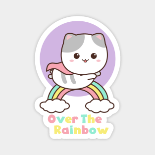 LOVE CAT OVER THE RAINBOW Magnet