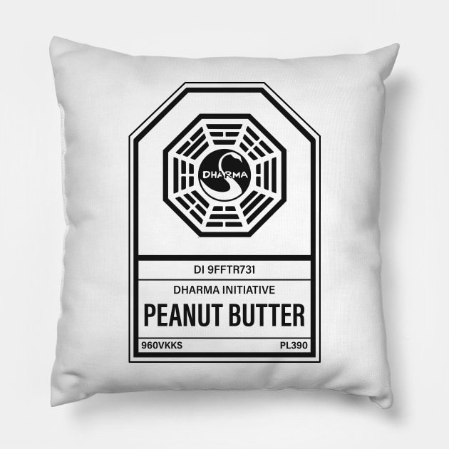 Dharma Initiative Peanut Butter Pillow by n23tees