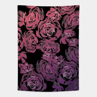 Pink and Purple Peonies Pattern Tapestry