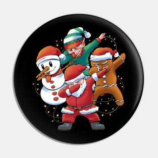 Dabbing Santa Claus snowman and other Christmas  characters and lights Pin