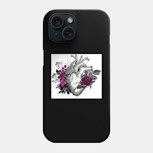 Gothic Heart and Roses Phone Case