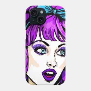 Purple Alice in Wonderland with Pattern Phone Case