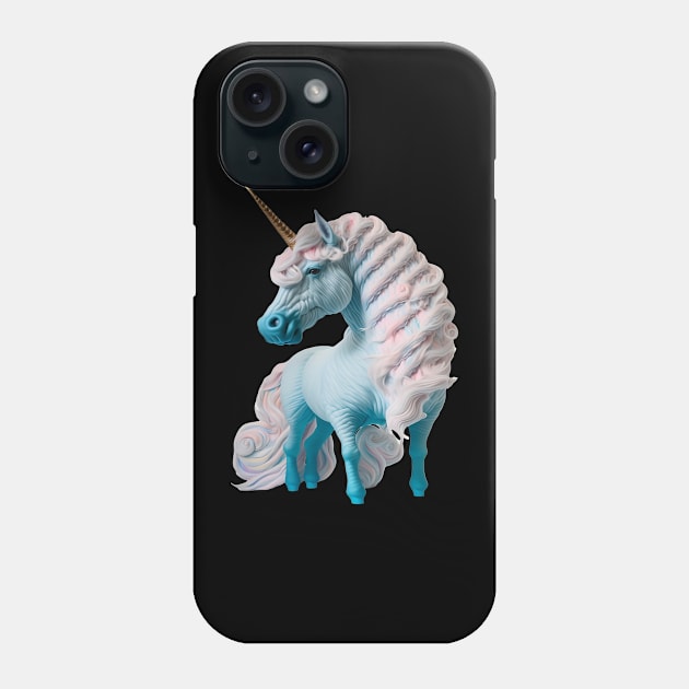 Cotton Candy Unicorn Phone Case by AI INKER