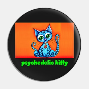 Psychedelic Kitty Pin