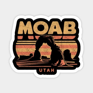 Moab Utah Arches Retro Sunset Magnet