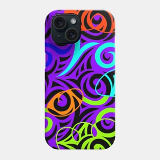 colorful shapes abstract design Phone Case