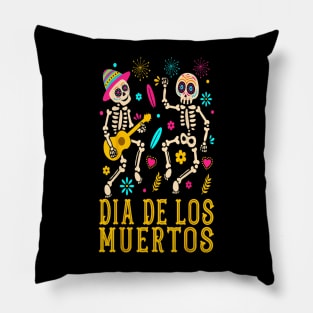Dia De los Muertos Costume Day of the Dead Skeleton Dancing Pillow