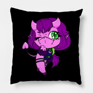 chibi pruple demon girl Pillow