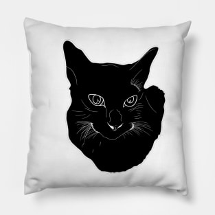 OLIVE OIL THE CAT LOGO Mark Gufler Art Pillow