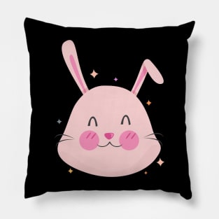 Cute Rabbit Bunny Cartoon Animals Character Design Pillow