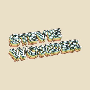 Stevie Wonder Retro Typography Faded Style T-Shirt