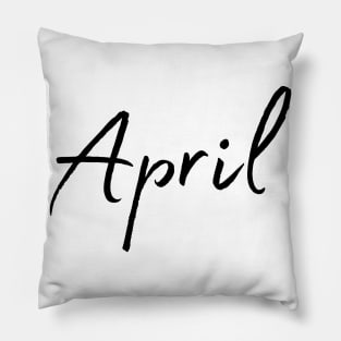 April Name Calligraphy Pillow