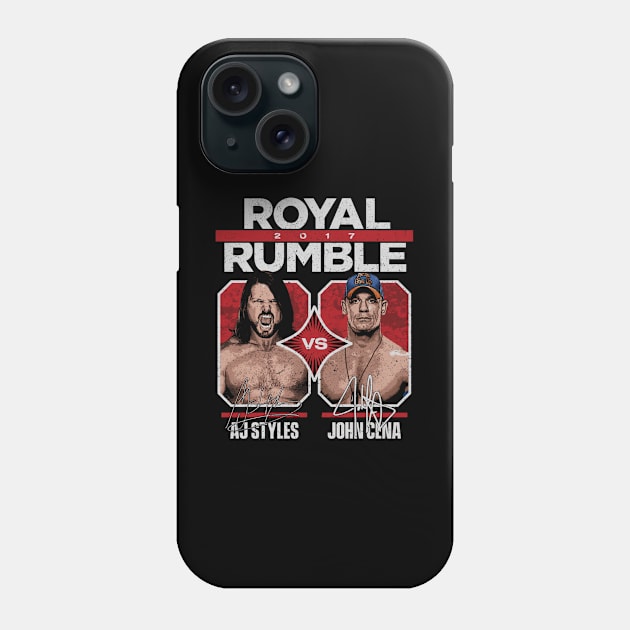 John Cena Vs A.J. Styles Royal Rumble Phone Case by MunMun_Design