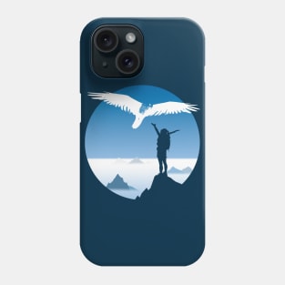 Mountain Hiking Girl Graphic Design Phone Case