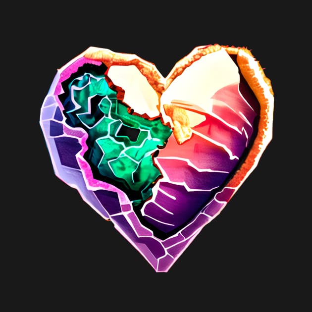 Geode Heart - Rockhound - Gelologist by Crimson Leo Designs