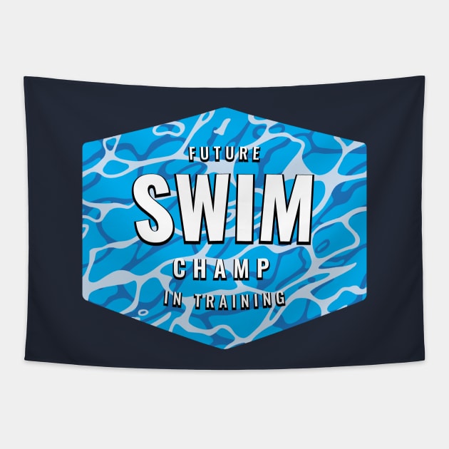 Future Swim Champ In Training 2 Tapestry by atomguy