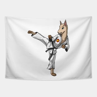 Llama Karate Tapestry