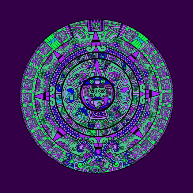 Psychedelic Mayan Calendar by bonedesigns