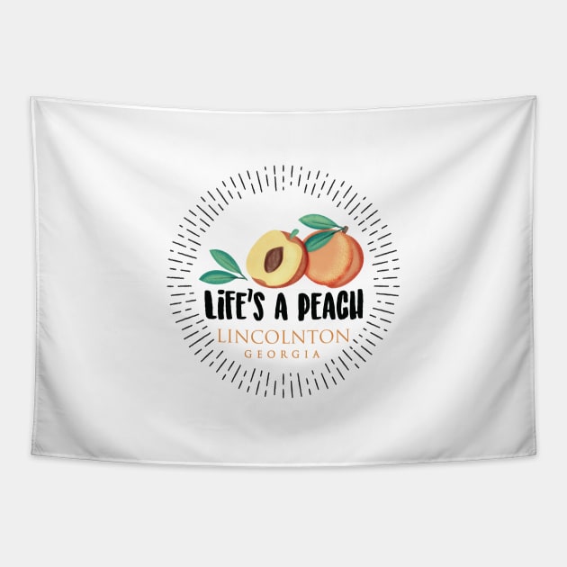 Life's a Peach Lincolnton, Georgia Tapestry by Gestalt Imagery