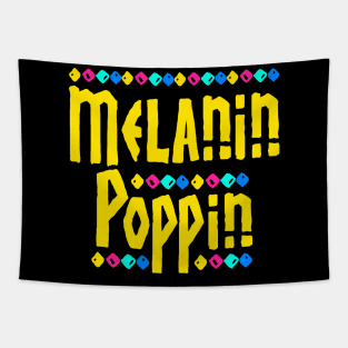 Melanin Poppin Black Pride Design Tapestry