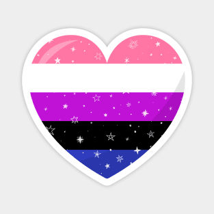 Genderfluid Heart Pride Magnet