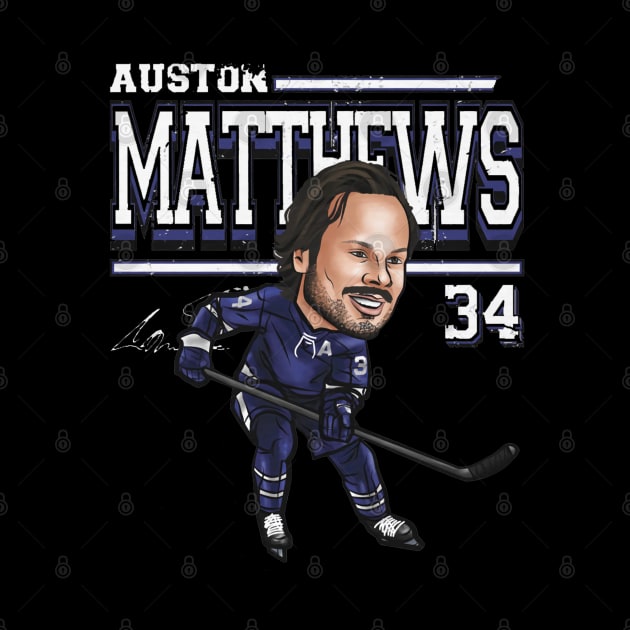 Auston Matthews Toronto Cartoon by lavonneroberson