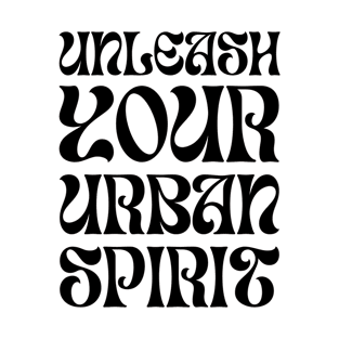 Unleash Your Urban Spirit Bold Black Print T-Shirt