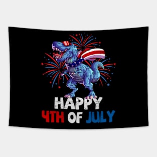 Kids Happy 4th Of July Boys Toddler Trex Dinosaur American Dino Tapestry