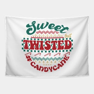 Sweet But Twisted CandyCane, Retro Christmas Tapestry